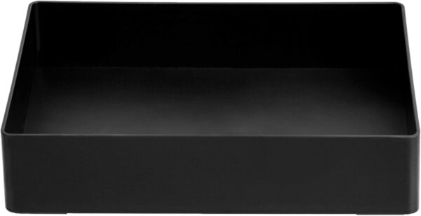 Rectangular Plastic Desk Organizer With Storage Trays, Accessory Tray For Office Supplies And Pen Holder, 9.4 X 6.7 X 2 Inch, Black