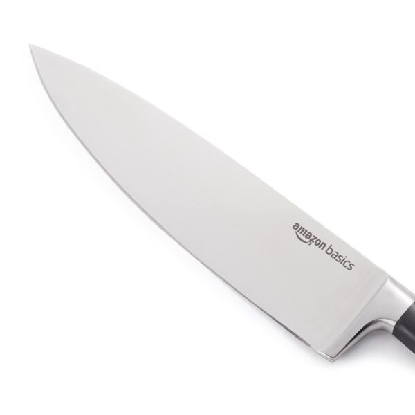 Classic 8-Inch Full Tang High Carbon Stainless Steel Chefs Knife, Multipurpose Kitchen Knife With Three Rivets, Silver