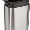 Smudge Resistant Rectangular Trash Can With Soft-Close Lid, Foot Pedal, Removable Inner Bucket, 30 Liter/7.9 Gallon, Brushed Stainless Steel, Satin Nickel Finish, 13.8"L X 11.8"W X 25"H