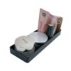Rectangular Plastic Desk Organizer, Half Accessory Tray For Office Supplies And Workspace Organization, 9.4" X 3.3" X 1", Black