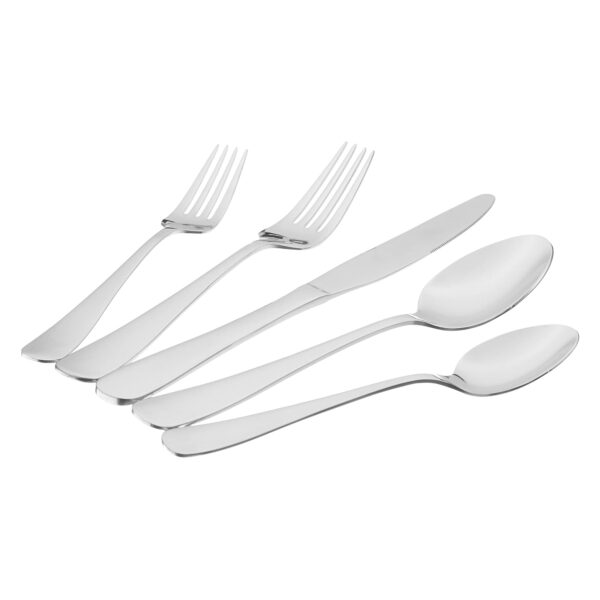Silverware Set, Stainless Steel Flatware, Dishwasher Safe, Service For 4, 20-Piece Forks And Spoons, Round Edge, Everyday Use