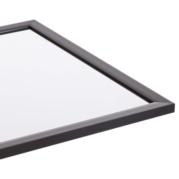 Rectangular Wall Mount Mirror For Bedroom, Living Room, Entryway, Standard Trim, 20" X 28", Black