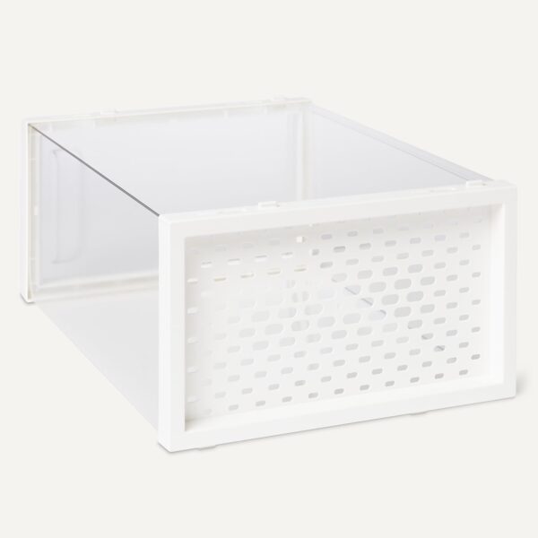 Stackable And Foldable Clear Shoe Storage Organizer Box, Small, 12-Pack
