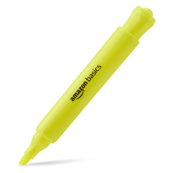 Tank Style Highlighters, Chisel Tip, Bible Highlighter, Office And School Supplies, 12 Pack, Yellow