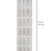 24 Medium Mesh Pocket Over-The-Door Hanging Shoe Organizer, Space Saving Shoe Storage, Light Grey