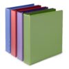 3 Ring 1.5 Inch Binder, Round Rings, Assorted Colors, 4 Pack