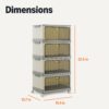4-Tier Storage Bins With Lids, Stackable And Collapsible, 23Qt Per Tier, 92Qt Total Capacity