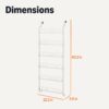 Over The Door Metal Shoe Rack, 18 Pair Capacity, White