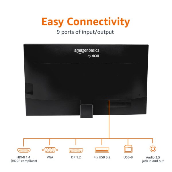 Ips Monitor 75 Hz Powered With Aoc Technology Fhd 1080P Hdmi, Display Port And Vga Input Vesa Compatible Built-In Speakers For Office And Home, 27 In, Black