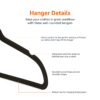 Slim Velvet Non-Slip Space Saving Sturdy Suit Clothes Hangers, Closet Organizer, Black/Rose Gold, 30-Pack