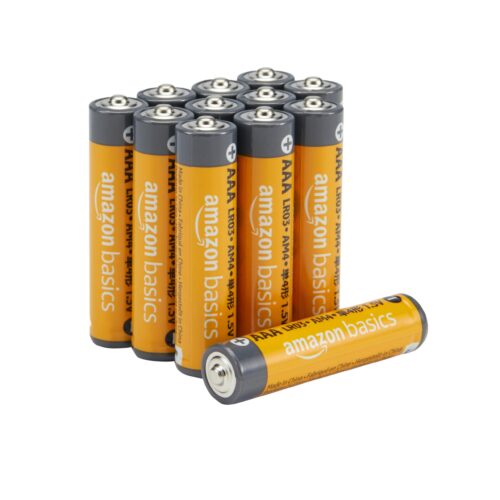 Aaa Long-Lasting Alkaline Batteries, 12 Count, 1.5 Volt, 10-Year Shelf Life, For Home And Office