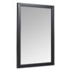 Rectangular Wall Mount Mirror For Bedroom, Living Room, Entryway, Standard Trim, 20" X 28", Black