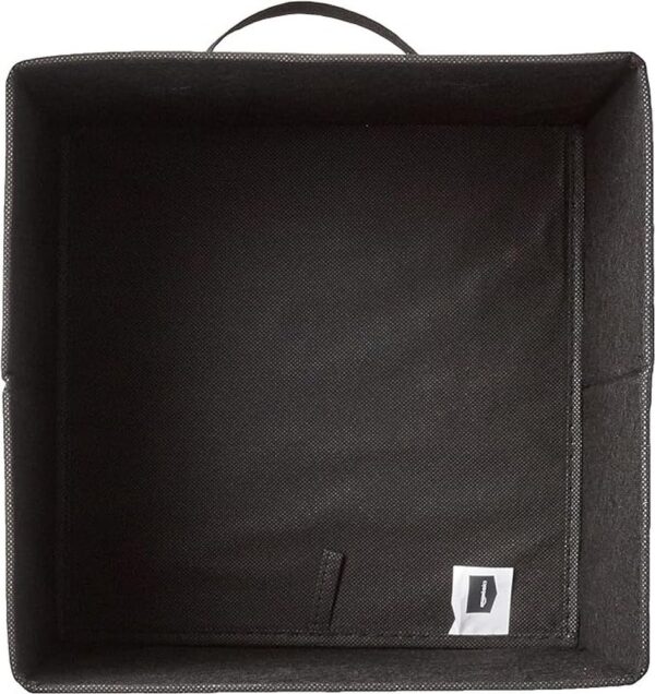 Collapsible Fabric Storage Bins Organizer With Handles, Sturdy, Foldable, 10.5" X 10.5" X 11", Black, 6-Pack