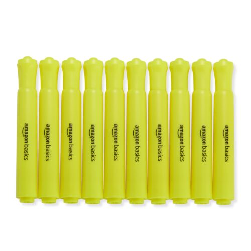 Tank Style Highlighters, Chisel Tip, Bible Highlighter, Office And School Supplies, 12 Pack, Yellow