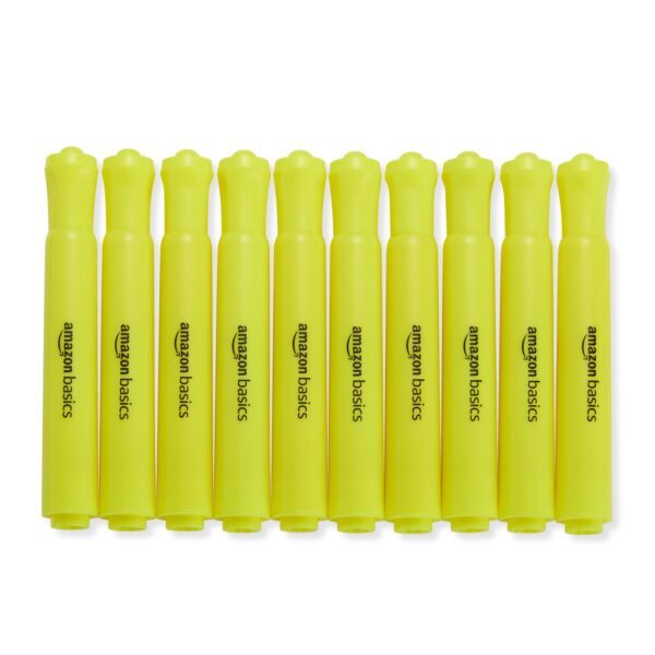 Tank Style Highlighters, Chisel Tip, Bible Highlighter, Office And School Supplies, 12 Pack, Yellow