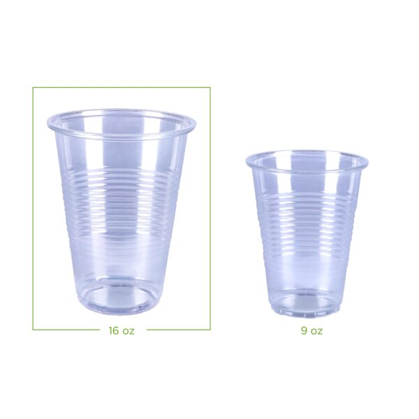 Disposable Clear Plastic Cups, 16Oz, 50 Count