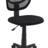 Low Back Office Chair, Breathable Mesh, Height Adjustable, Padded Seat, Rolling Wheels, Swivel, Back Support, Sturdy, 21.25" D X 22.5" W X 38" H, Black