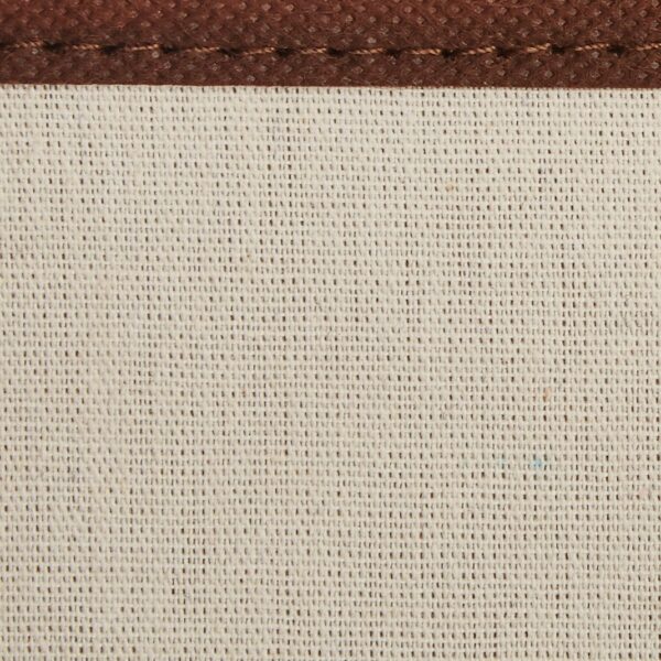 Rectangular Foldable Laundry Basket Hamper, Beige/Brown