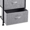 Fabric 4-Drawer Storage Organizer Unit For Bedroom Closet, Black