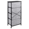 Fabric 4-Drawer Storage Organizer Unit For Bedroom Closet, Black