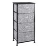 Fabric 4-Drawer Storage Organizer Unit For Bedroom Closet, Black